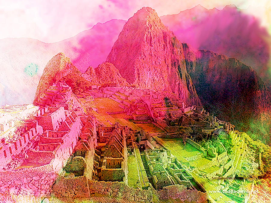 Картина перу. Перу картины. Перу картины художников. Picchu Art. Machu Picchu colored Red.