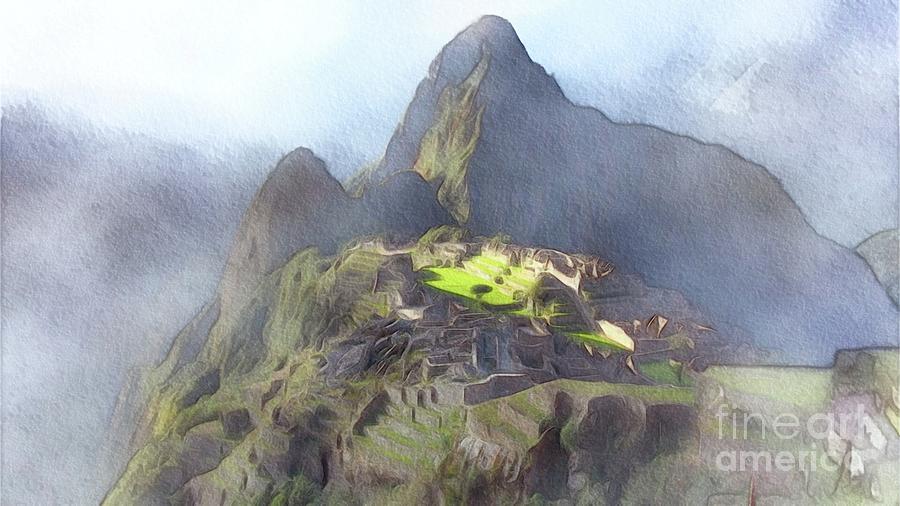 Paris Painting - Machu Picchu by Esoterica Art Agency