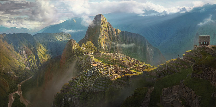 Landscape Painting - Machu Picchu by TJ Mueller