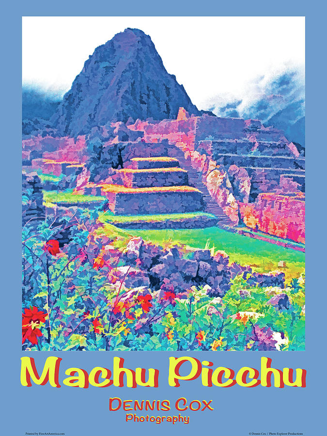 Machu Picchu Travel Poster Photograph