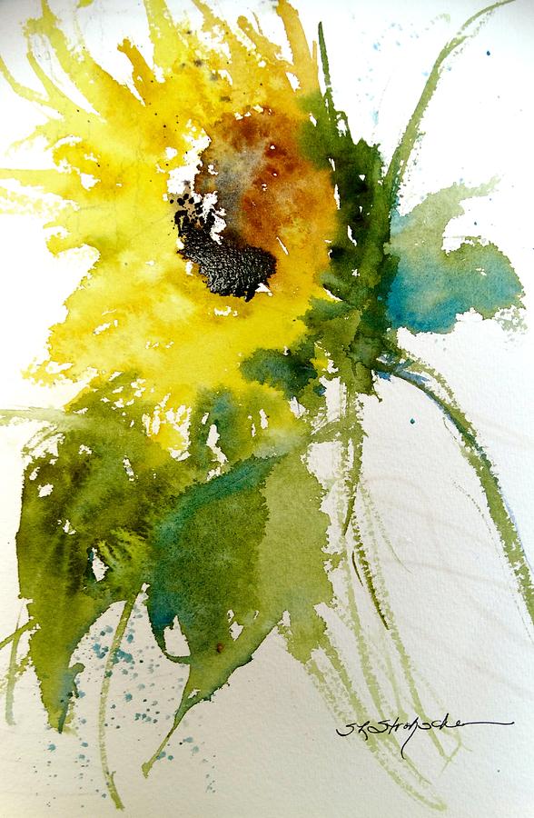 Macis Sunflower Painting by Sandra Strohschein