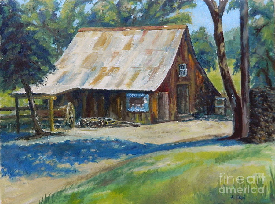 Mackeys Barn Painting by William Reed