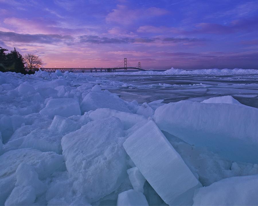 Mackinac Blue Ice Photograph by LuAnn Griffin Fine Art America