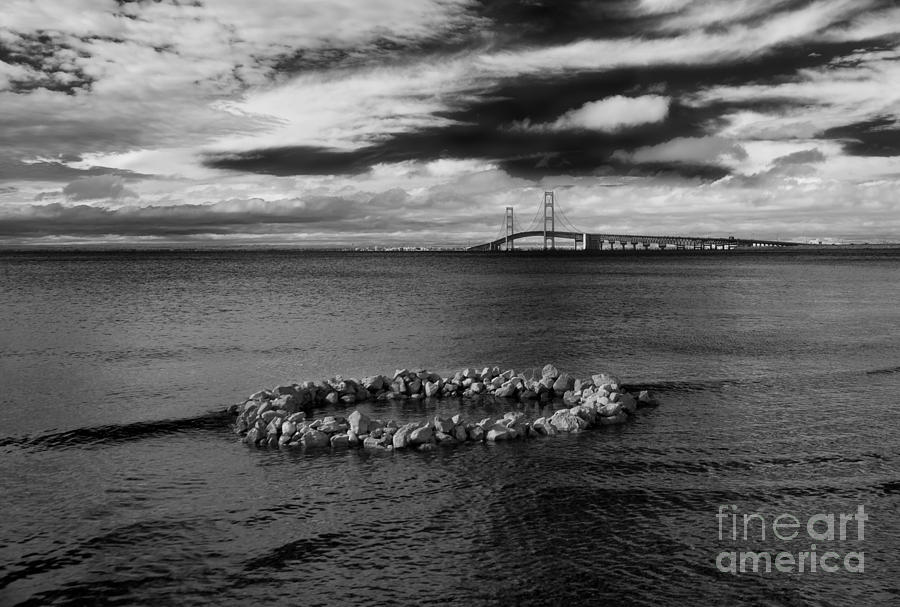 Mackinac Bridge - Infrared 03 Photograph by Larry Carr