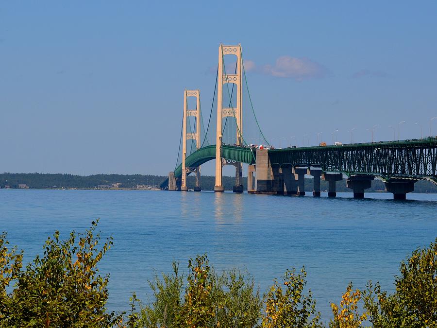 Mackinac Bridge on a Sunny Afternoon Photograph by Keith Stokes