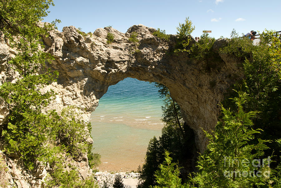 Landscape Photograph - Mackinac Island Arch by Larry Carr