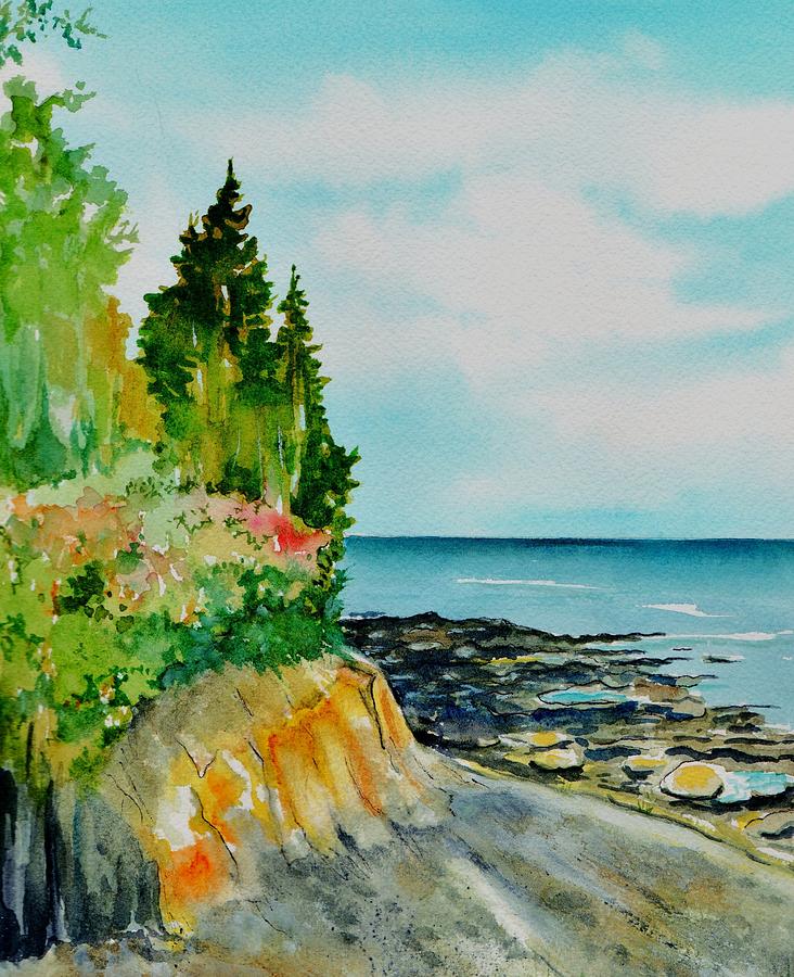 Nature Painting - Mackworth Island Maine  by Brenda Owen