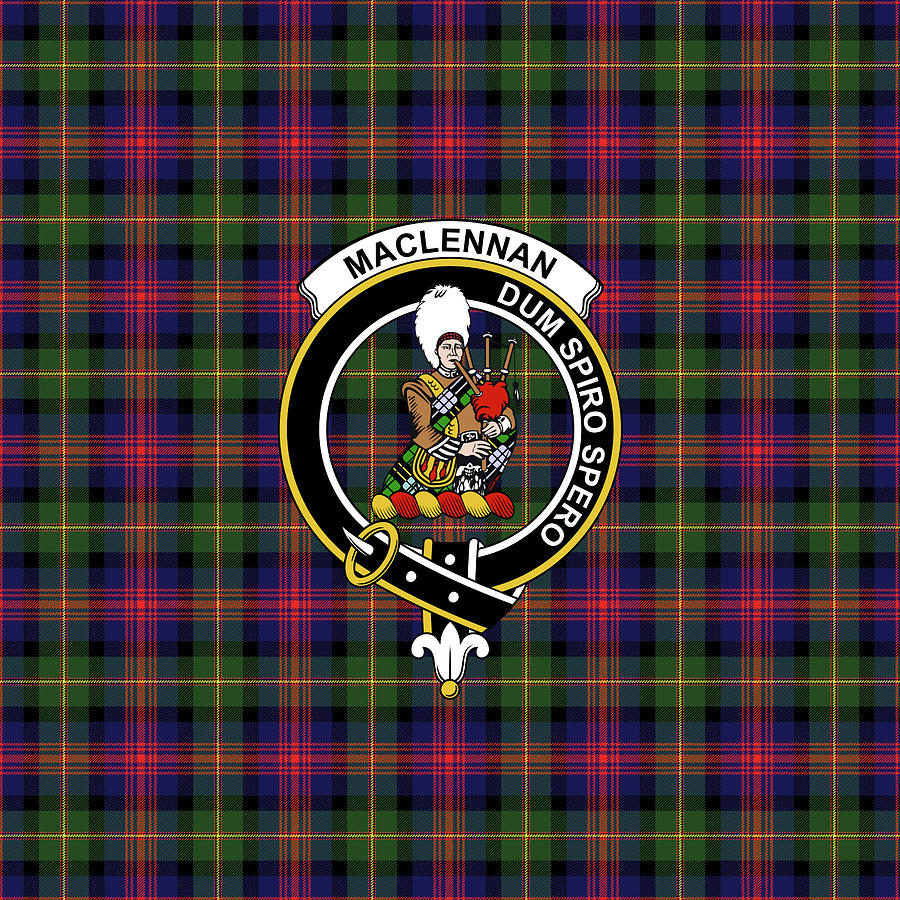 Leslie Modern Tartan Leather Tote Bag With Family Crest
