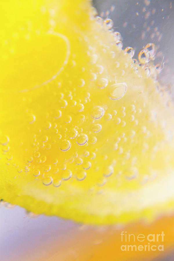 Macro lemonade bubbles Photograph by Jorgo Photography