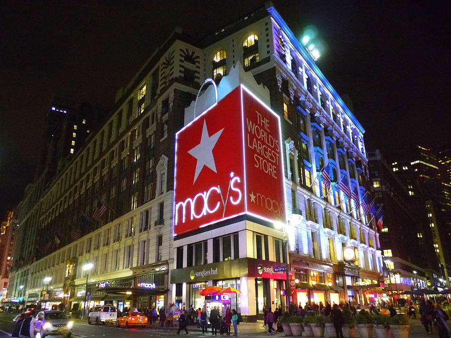 Macys Flagship Store at Night Photograph by Jack Riordan