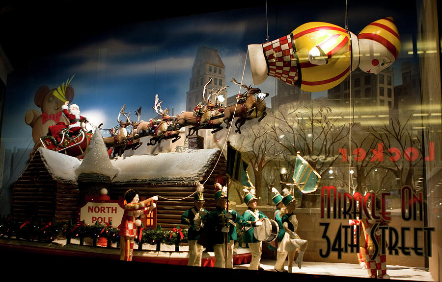 New York City Photograph - Macys Miracle on 34th Street Christmas Window by Lorraine Devon Wilke