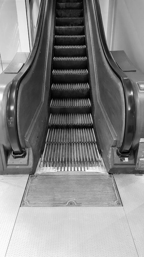 Macy's Wooden Escalator 2 B W Photograph by Rob Hans | Fine Art America