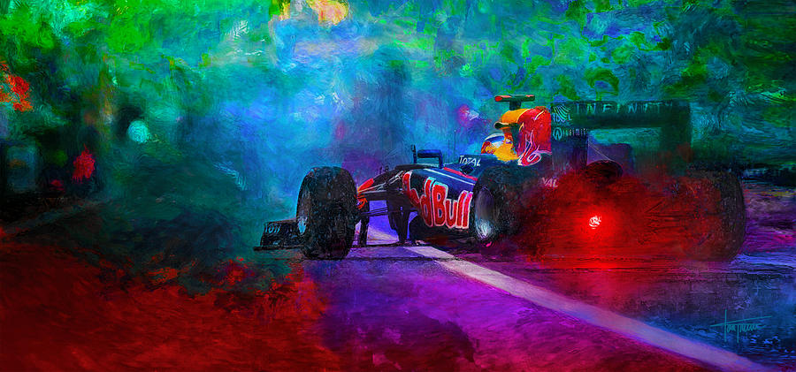 Red Bull Mixed Media - Mad Max by Alan Greene