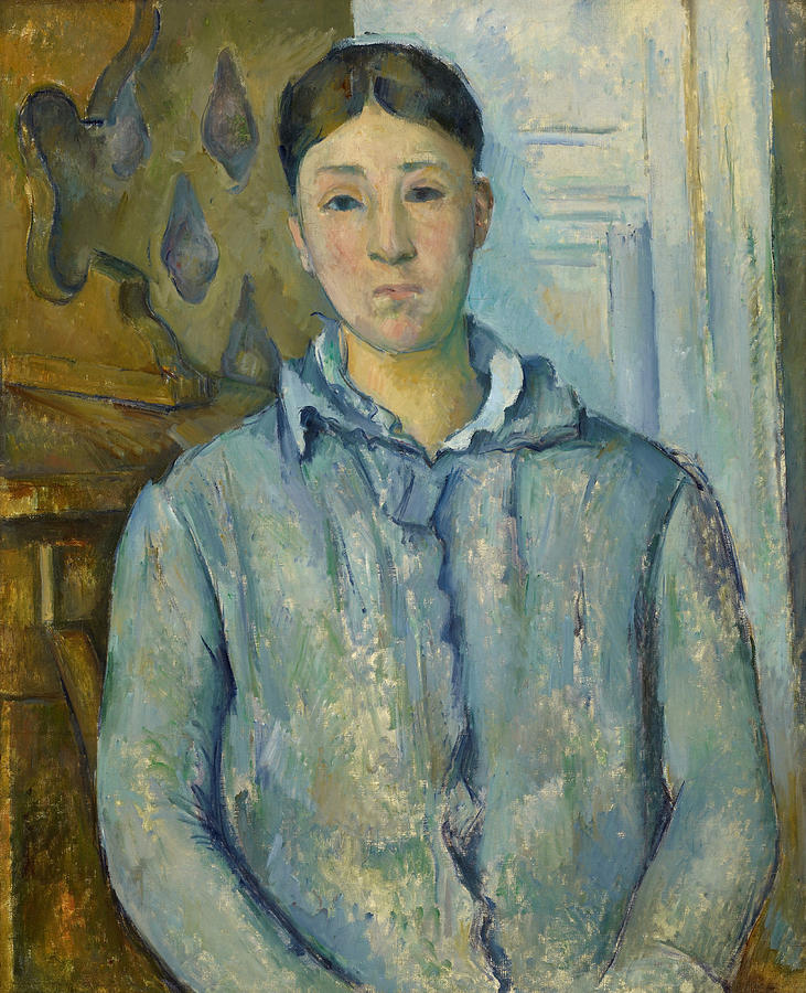 Paul Cezanne Painting - Madame Cezanne in Blue 1888 - 1890 by Paul Cezanne