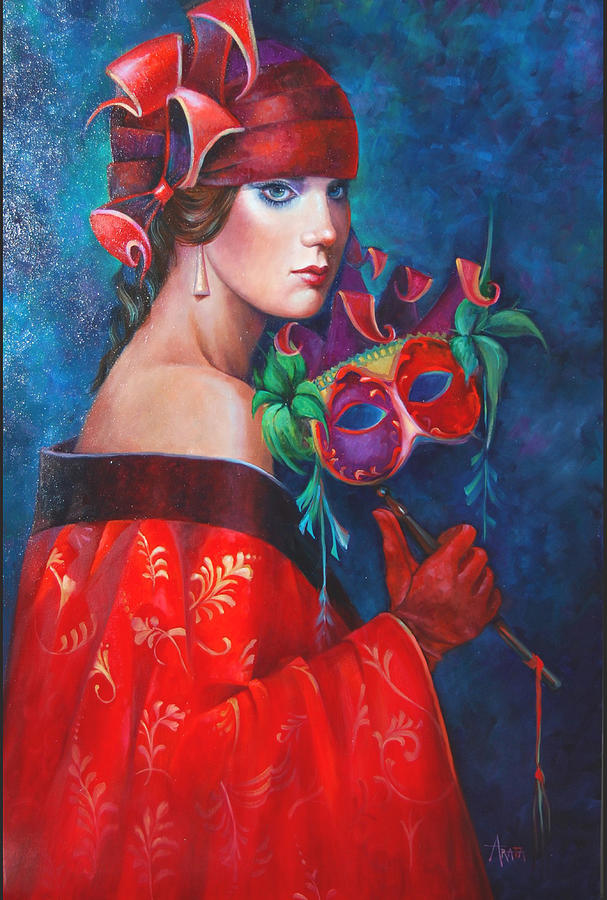 Madame Le Rouge Painting by Geraldine Arata