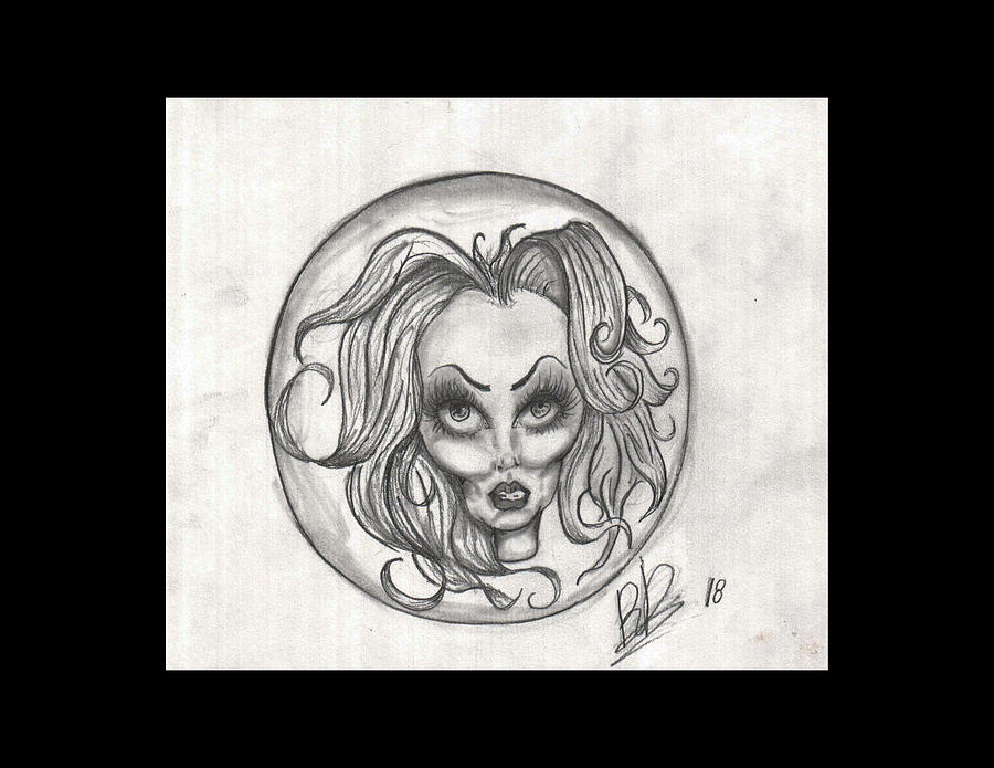 Haunted Mansion Drawing - Madame Leota by Rebecca Driggers