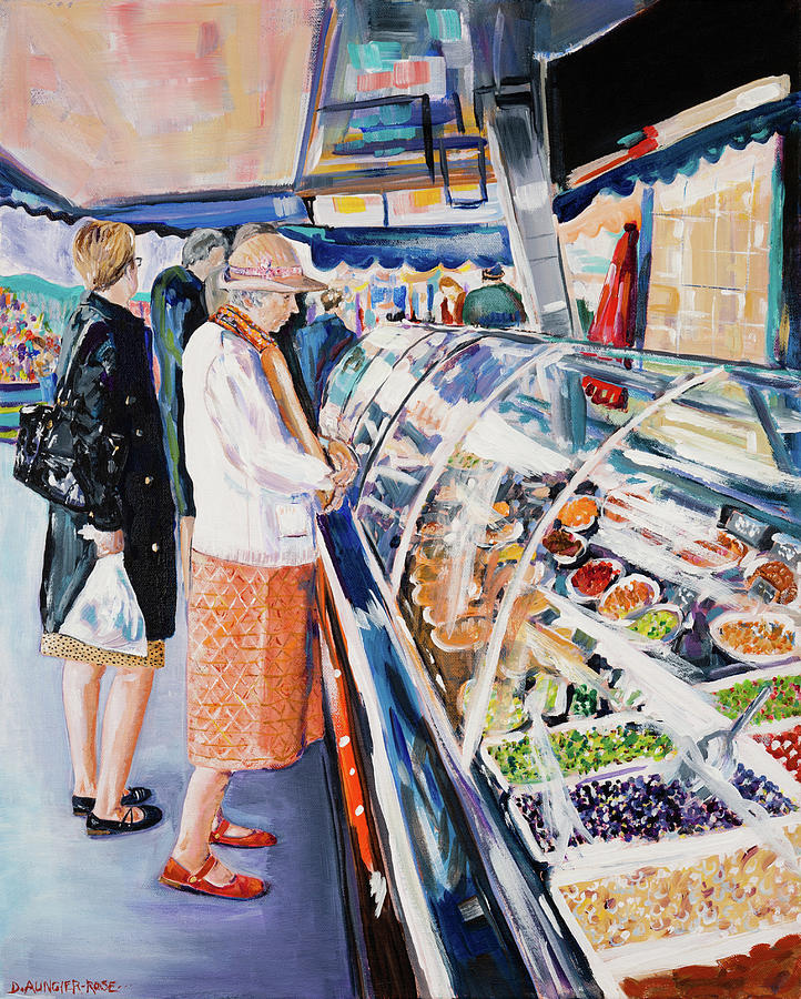 Madame Masson Goes To Market Painting by Seeables Visual Arts