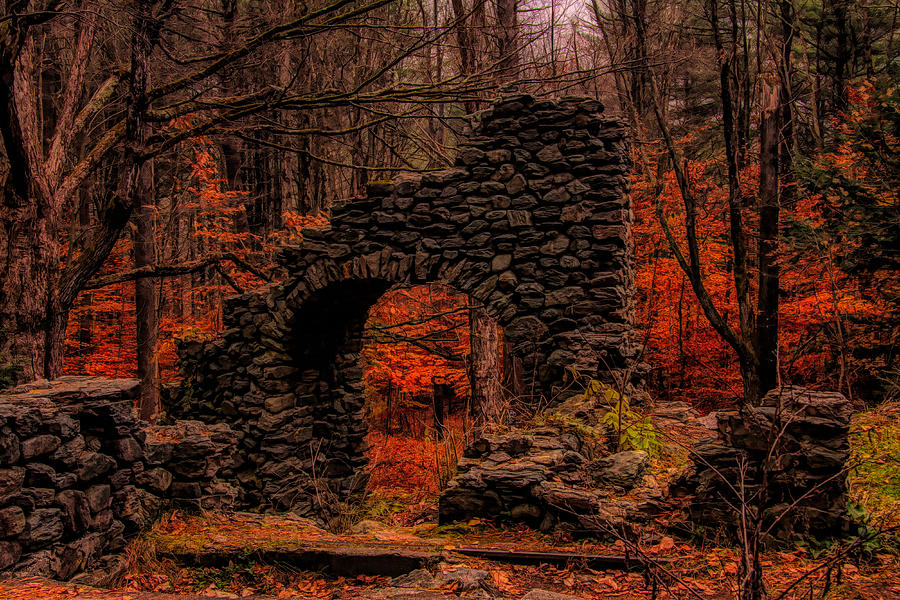 Fall Photograph - Madame Sherris Castle Ruins by Jeff Folger