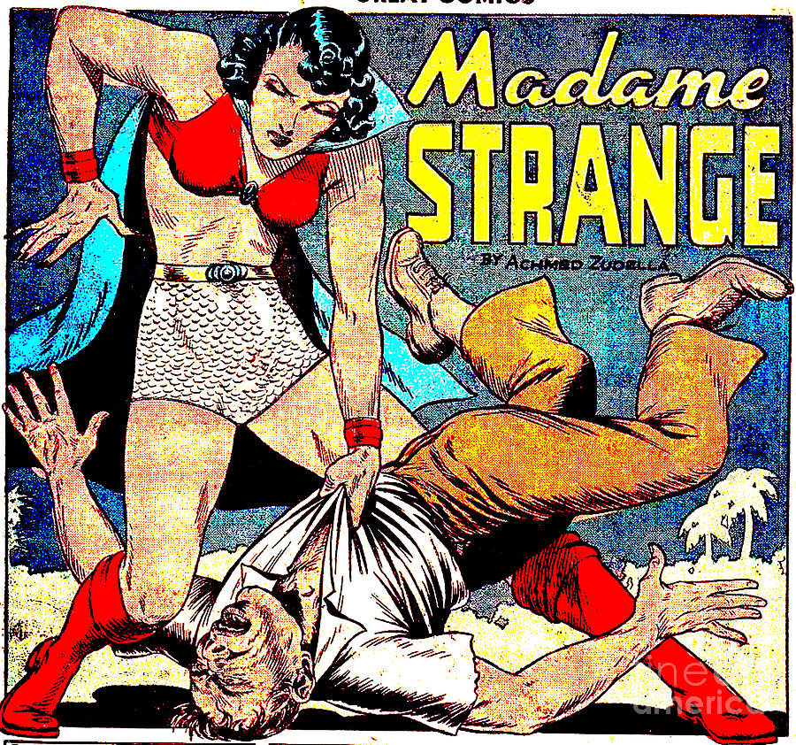 Madame Strange comic super hero Digital Art by Vintage Collectables