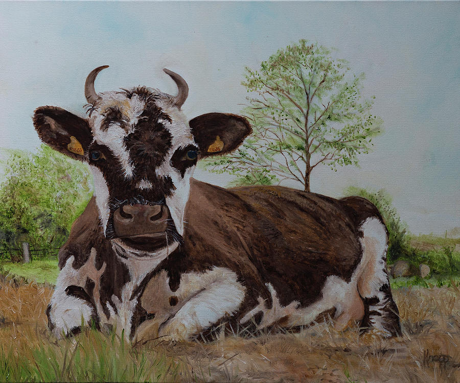 Madame Vache Painting by Kathy Knopp
