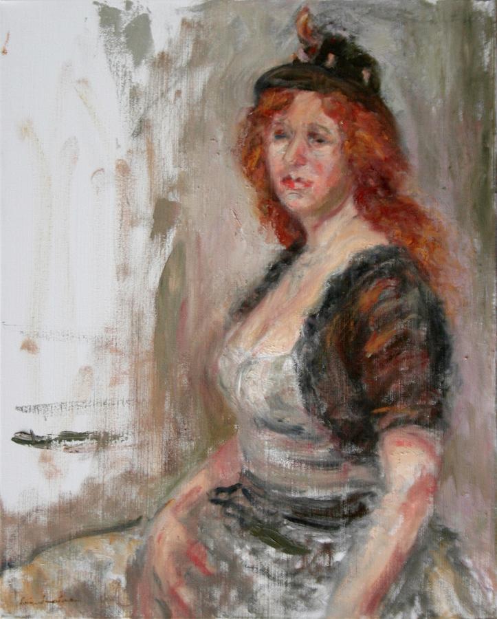 Mademoiselle, Impressionist Painting Painting
