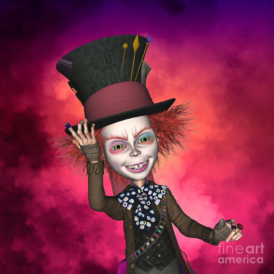 Madd Hatter  Mixed Media by Diane K Smith