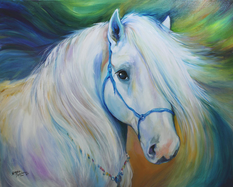 MADDIE the ANGEL HORSE Painting by Marcia Baldwin