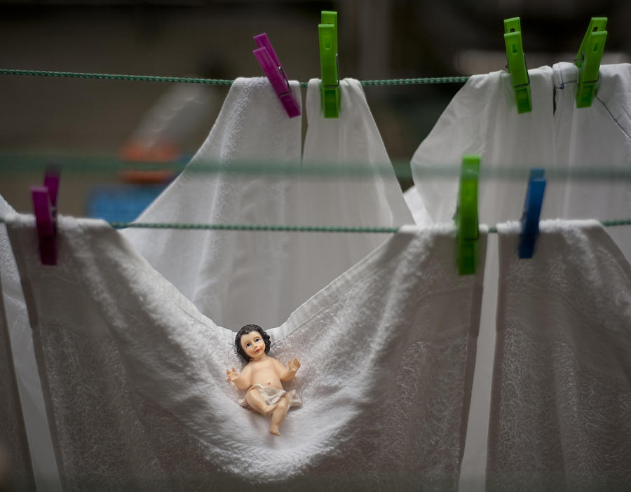 Christmas Photograph - Made in China Baby Jesus by Rafa Rivas