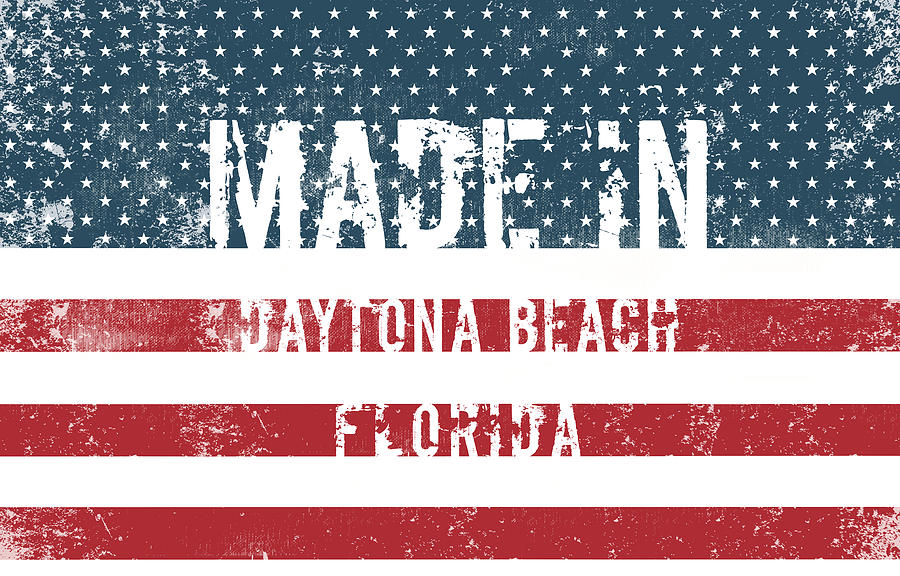 Made in Daytona Beach, Florida Digital Art by Tinto Designs