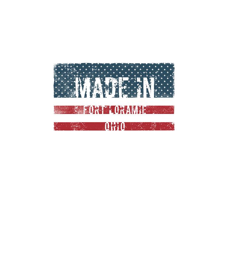Flag Digital Art - Made in Fort Loramie, Ohio by Tinto Designs