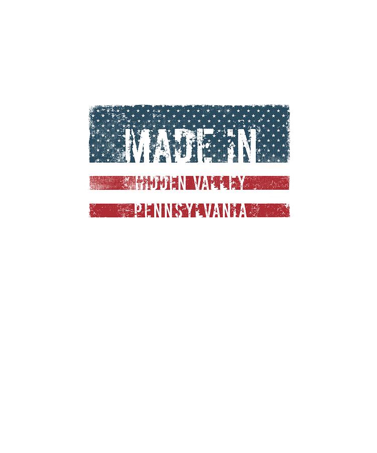 Flag Digital Art - Made in Hidden Valley, Pennsylvania by Tinto Designs