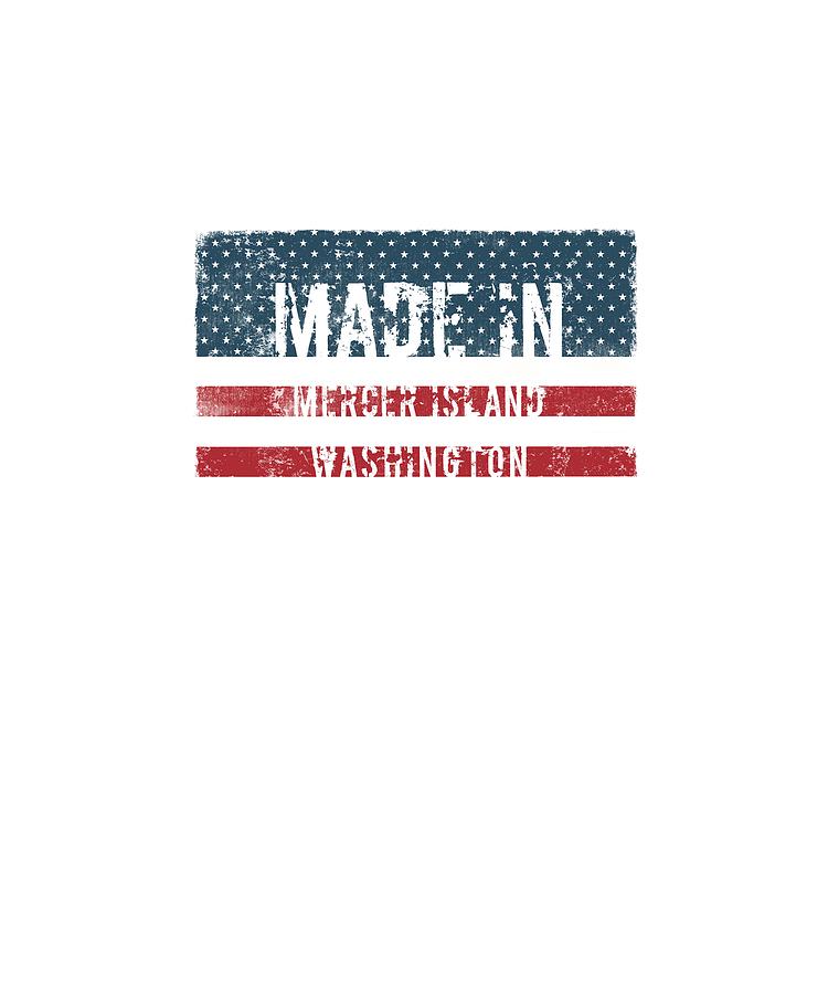 Flag Digital Art - Made in Mercer Island, Washington by Tinto Designs