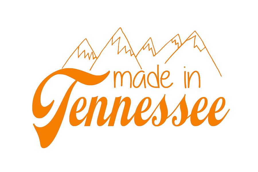 Made in Tennessee Orange Digital Art by Heather Applegate