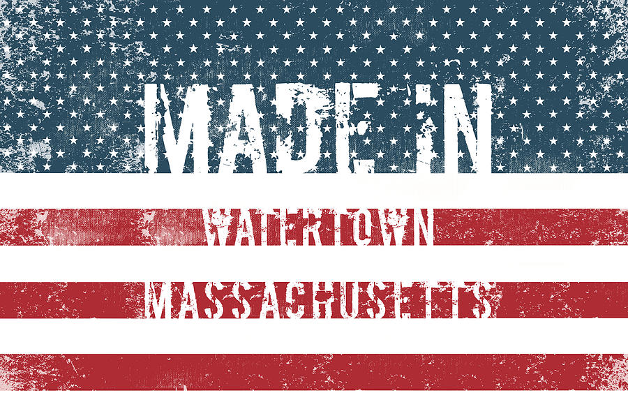 Made in Watertown, Massachusetts Digital Art by Tinto Designs