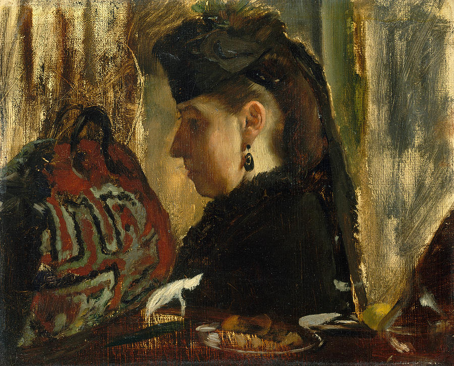 Mademoiselle Marie Dihau Painting by Edgar Degas