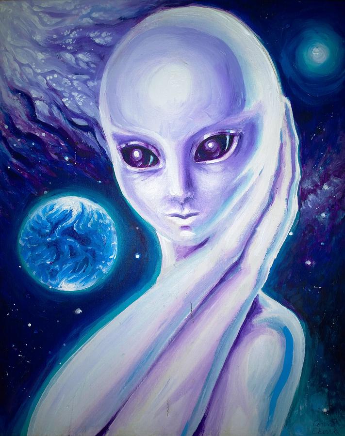 Alien Painting - Mademoiselle Pogany by Chirila Corina