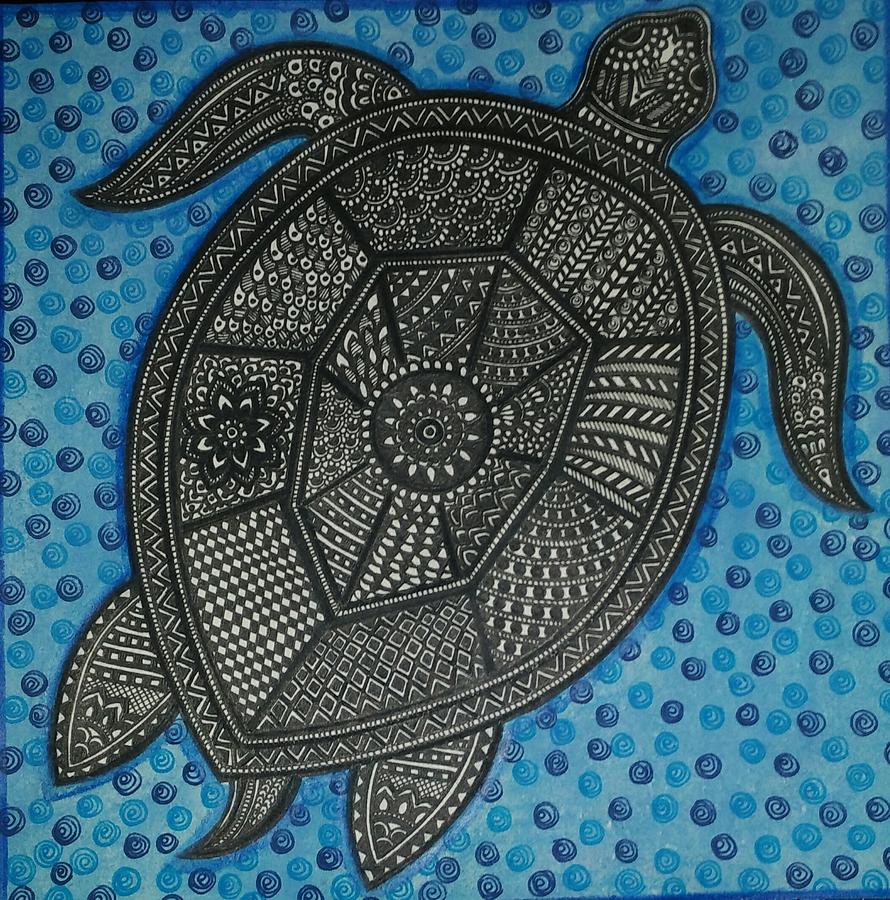 madhubani tortoise painting