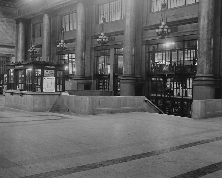 Madison Street Station Main Terminal Lobby - 1940 Photograph by Chicago and North Western Historical Society