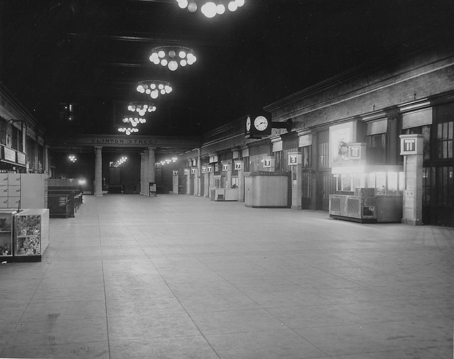 Madison Street Station Platform - 1940 Photograph by Chicago and North Western Historical Society