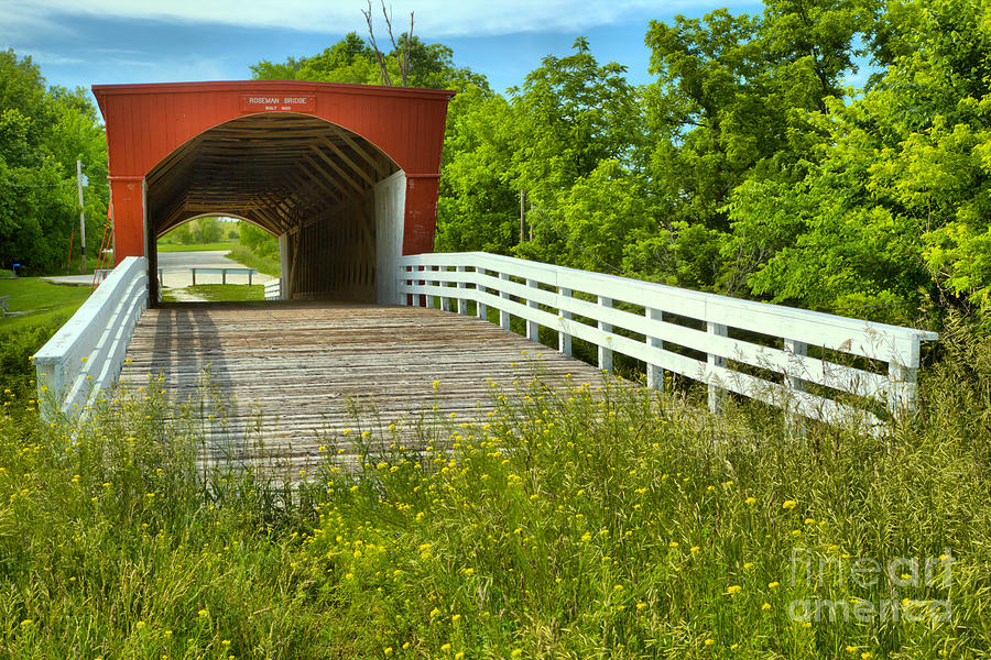 Madison County Roseman Covered Bridge Photograph by Adam Jewell