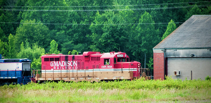Madison Photograph - Madison Railroad Engine by Phyllis Taylor