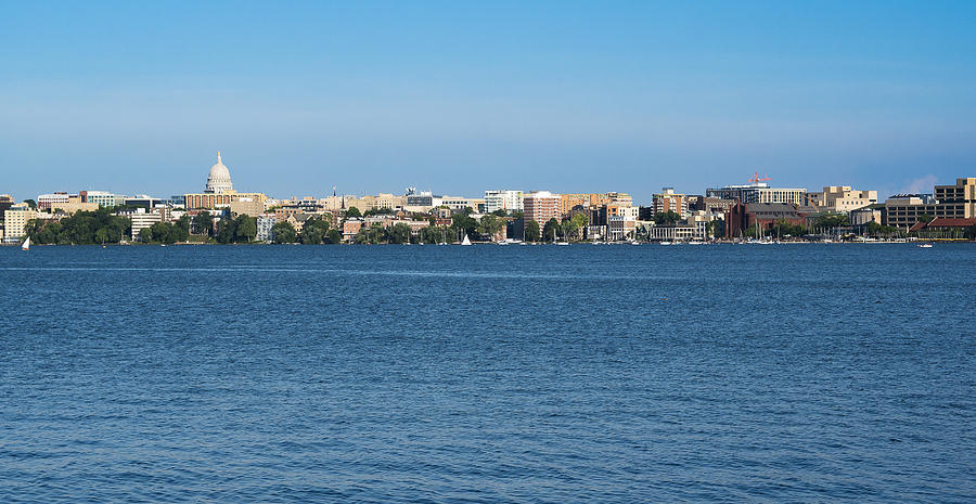 Madison Photograph - Madison Skyline from Picnic Point by Steven Ralser