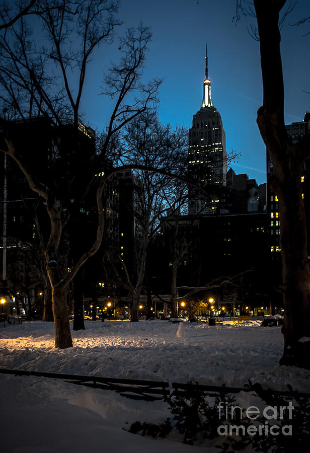 Madison Square Park and the Empire State Photograph by James Aiken
