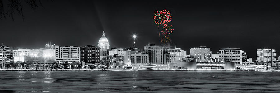 Madison - Wisconsin - New Years Eve Fireworks 3 Photograph by Steven Ralser
