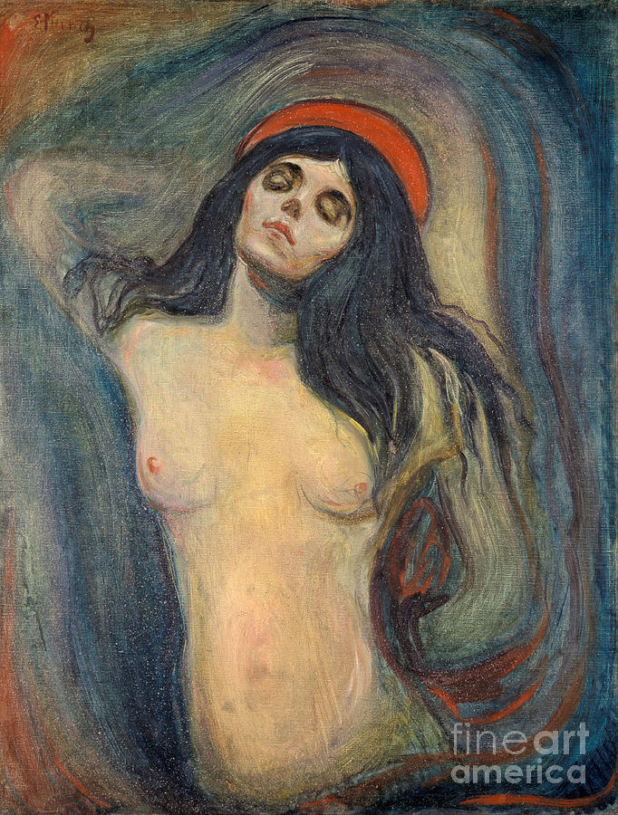 Madonna Painting - Madonna 1892-1895 by Edvard Munch by Art Anthology