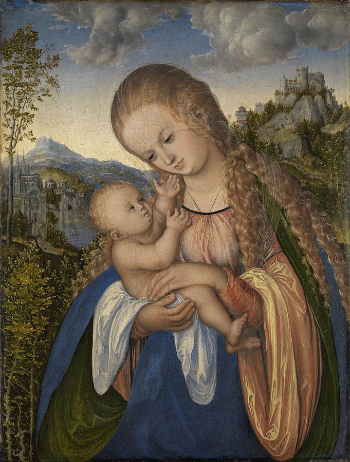 Madonna and Child 2 Painting by Lucas Cranach the Elder