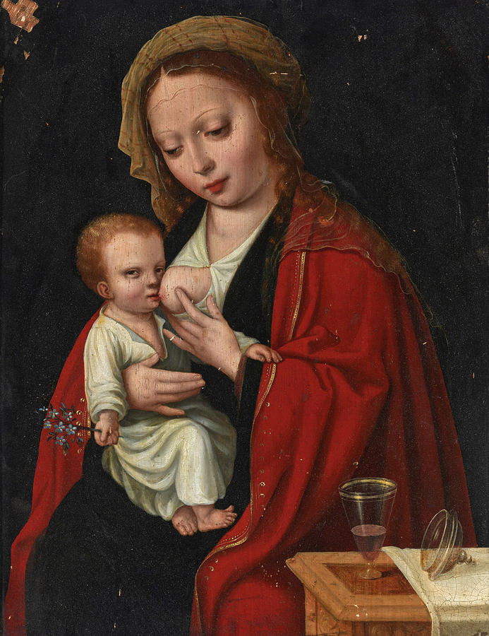 Madonna and Child Painting by Attributed to Ambrosius Benson