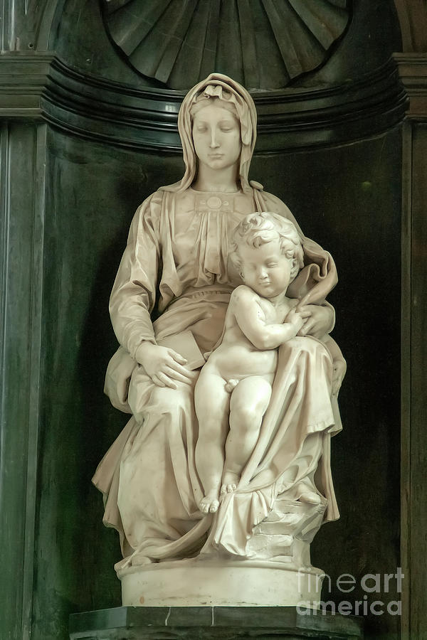 Madonna and Child by Michelangelo  Photograph by Jacky Telem