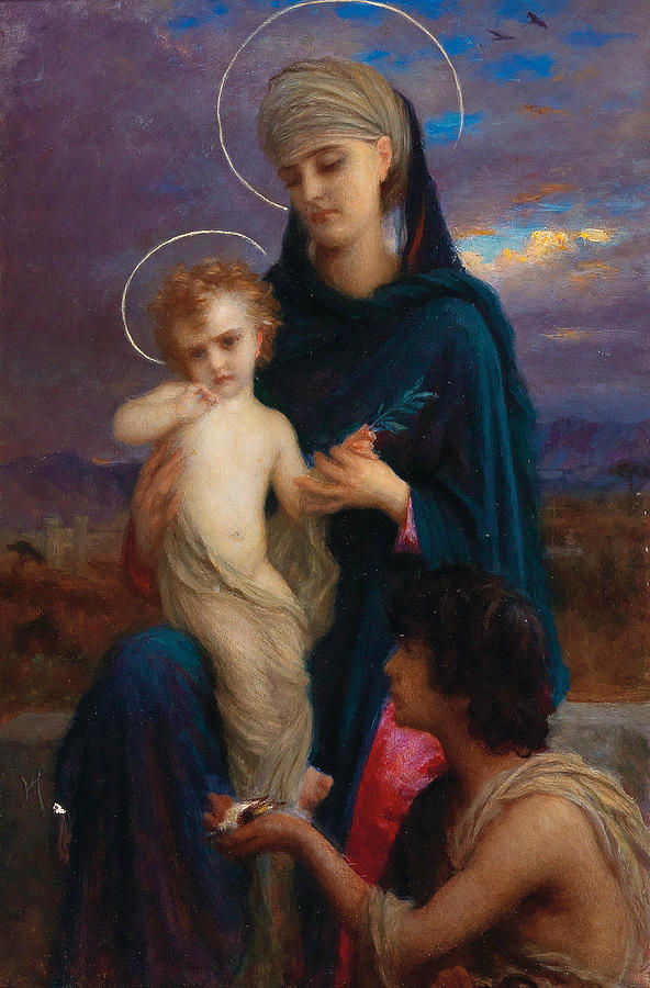 Madonna and Child Painting by Ernest Hebert
