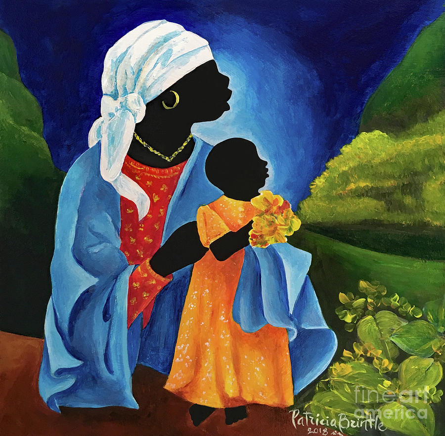 Madonna and child  Flourish Painting by Patricia Brintle